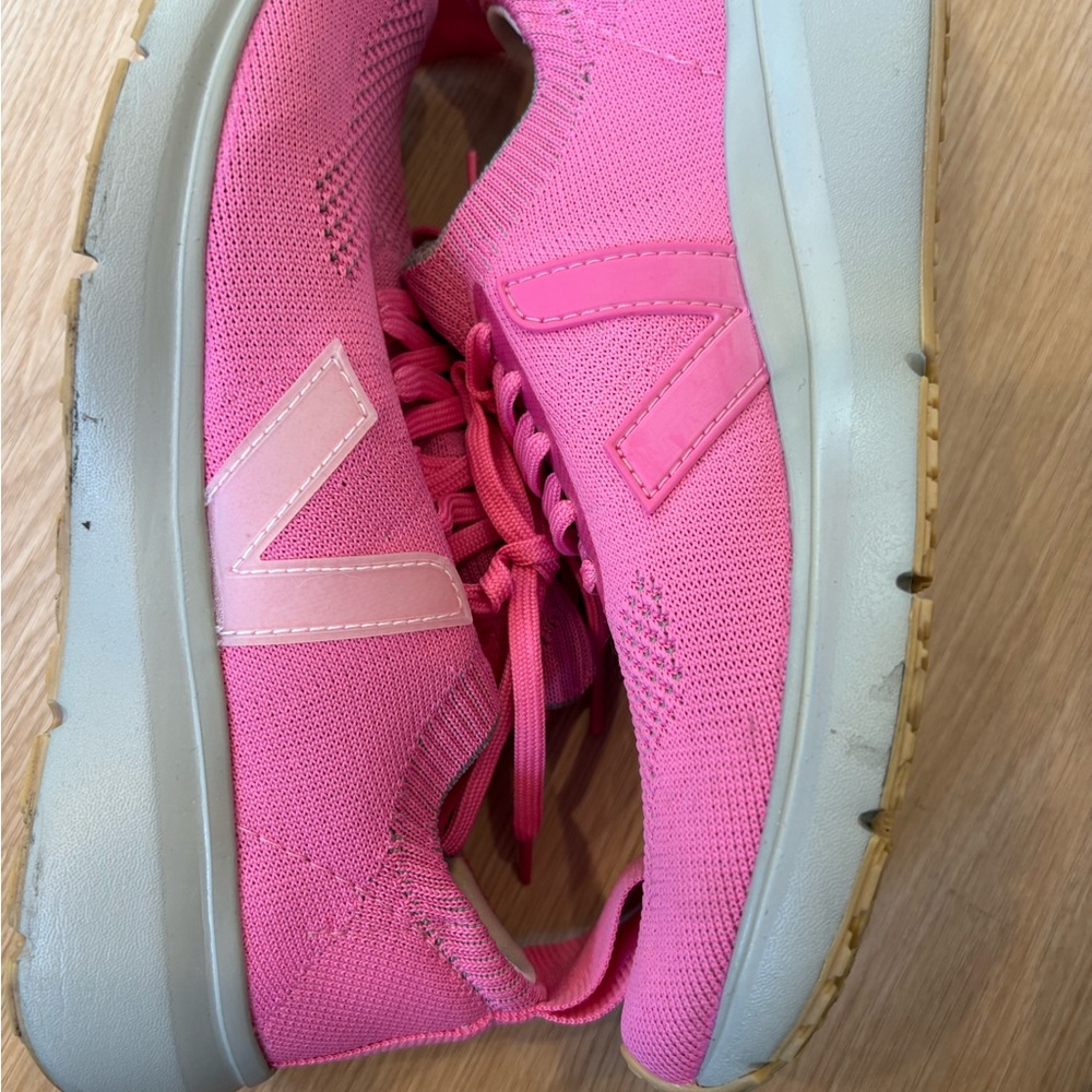 Rick Owen’s X Vega Pop Pink Low Top Sock Sneakers, EU 37, US 6